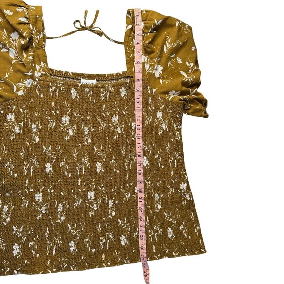 Ava & Viv Women's Top Plus Size 2X Puff Sleeve Floral Smocked Square Neck - Picture 11 of 11